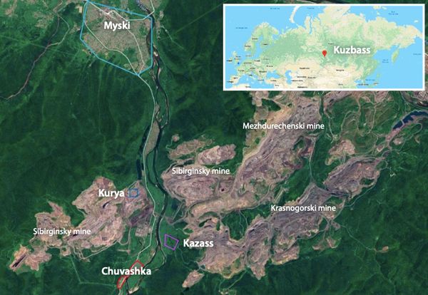 © Sally Low - Map of Kuzbass region, Russia