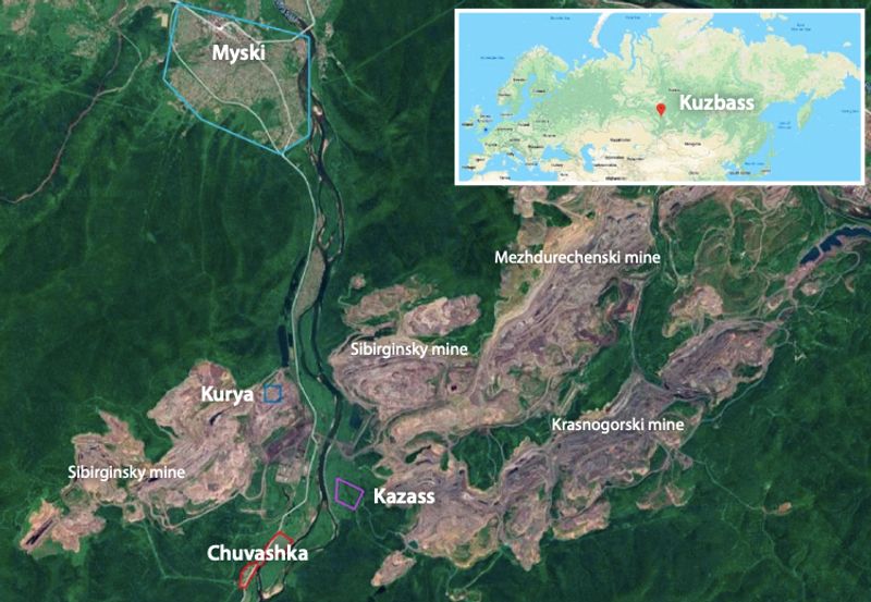 © Sally Low - Map of Kuzbass region, Russia