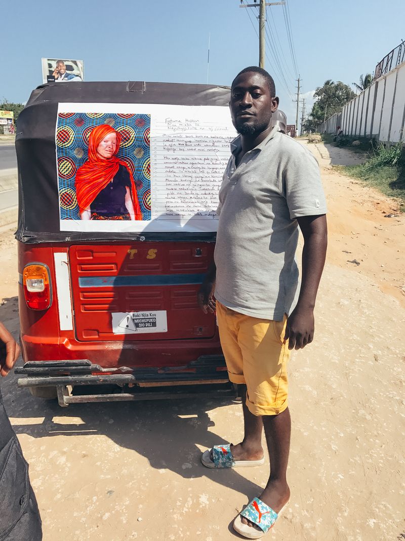 © Soraya Matos - *Owner proudly exhibits the diptych on the back of his bajaji (tuk-tuk) – Mwanza, Tanzania.