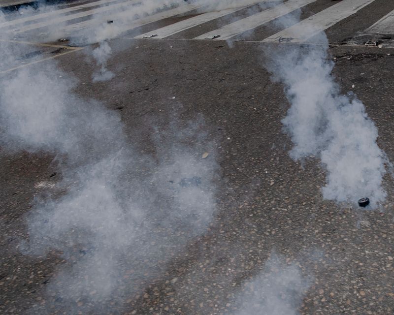 © Myriam Boulos - 11th of February 2020, A teargas explodes on my arm. 15th of February 2020, My grandmother is at the hospital.