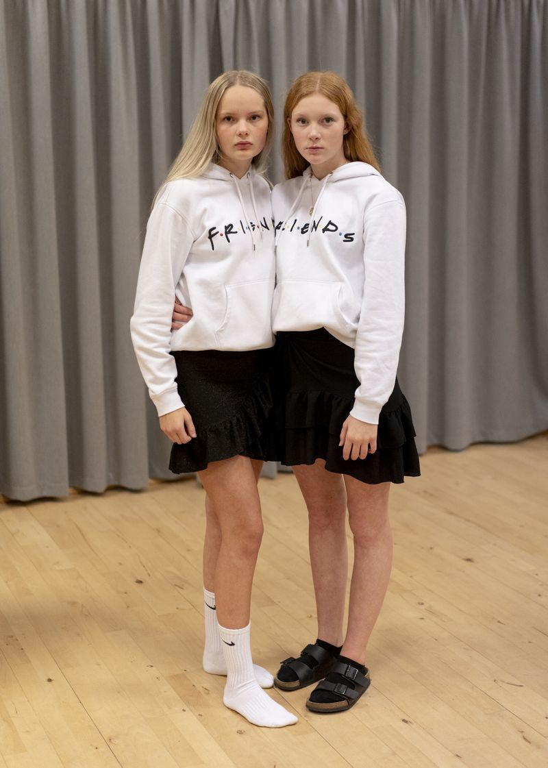 © Mads Joakim Rimer Rasmussen - Emilie and Camille wander around the school at night.