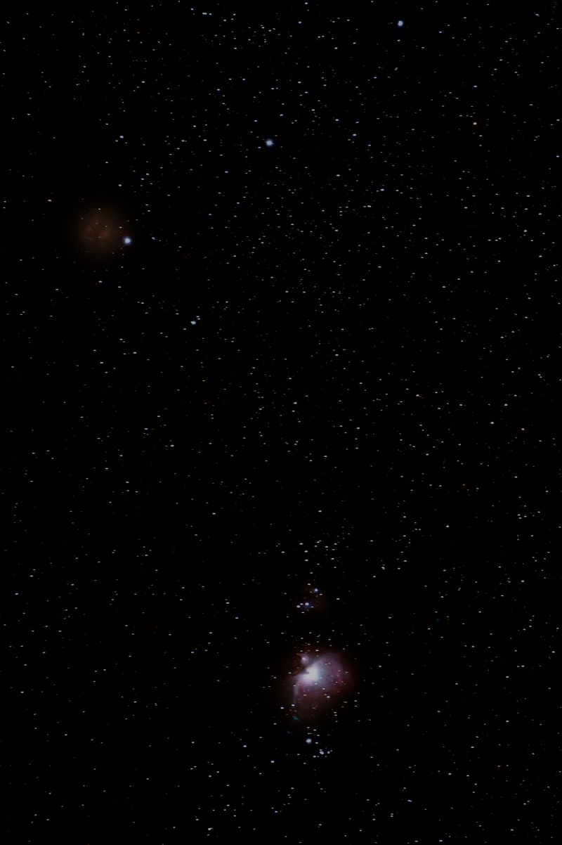 © Aslan Noorghasemi - Orion Nebula and its neighbors, Canon EOS 350D, 300mm, 10*30s, ISO 1600
