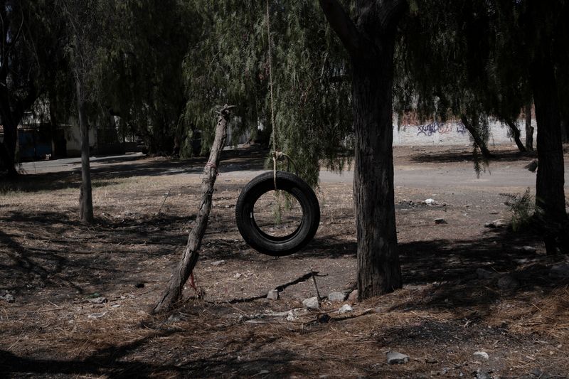 © Blast Delphine - A tire hanging on a wasteland, Hacienda de Torrecillas, Las Teresas, Mexico