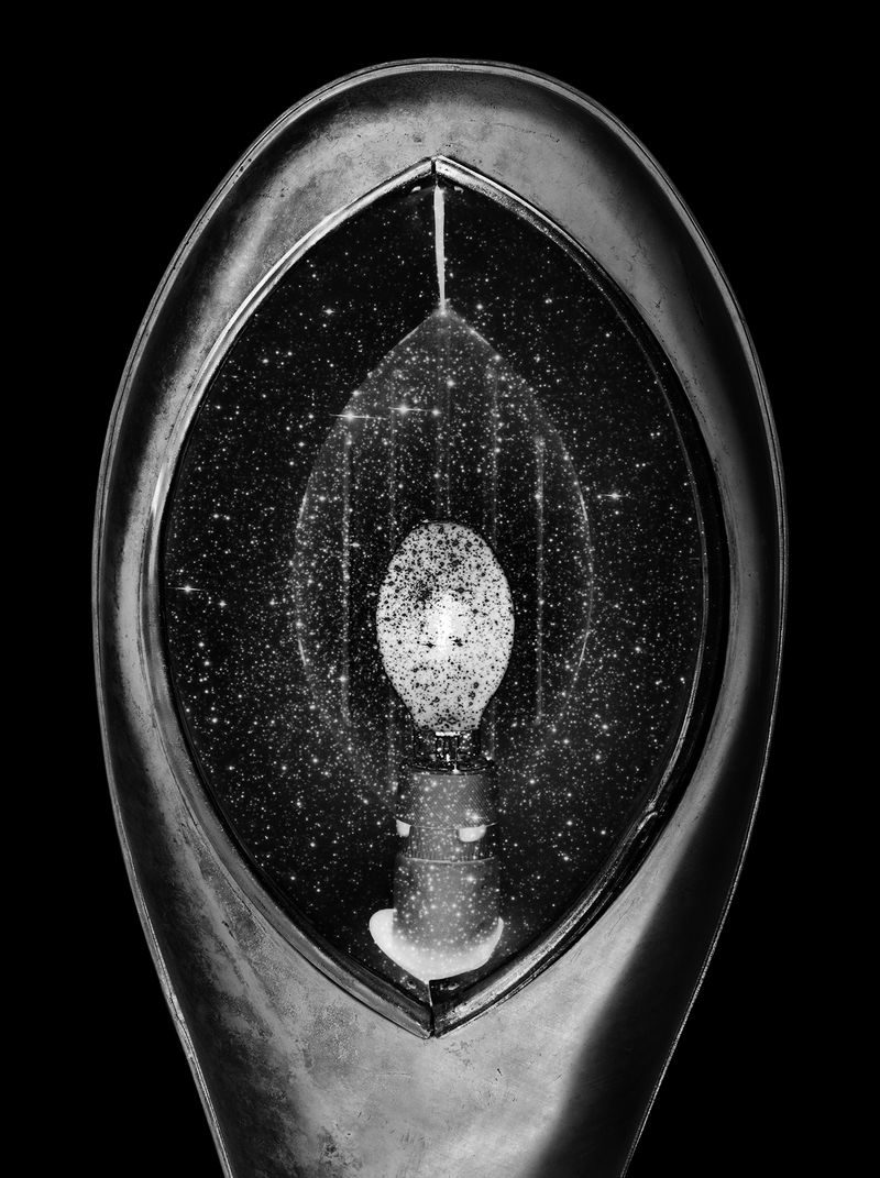 © Johan Österholm - "Concealer" (2018). A street light containing a section of the Milky Way.