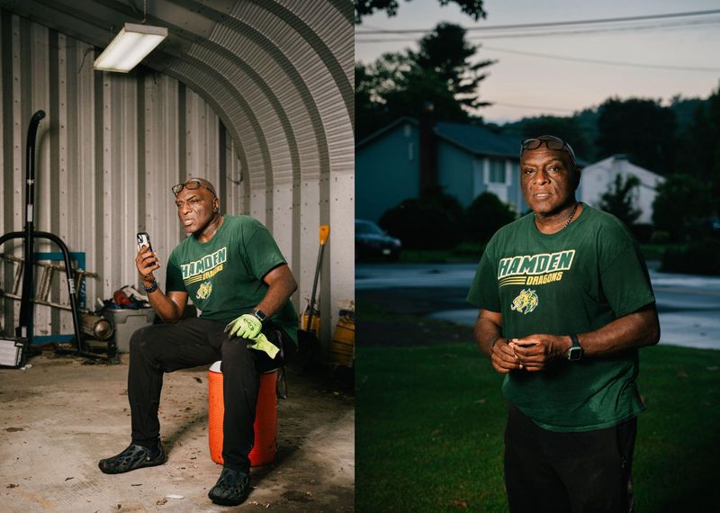 © Paola Chapdelaine - New Haven. July 31, 2024. Leonard Jahad, founder and director of CTVIP, by his home.