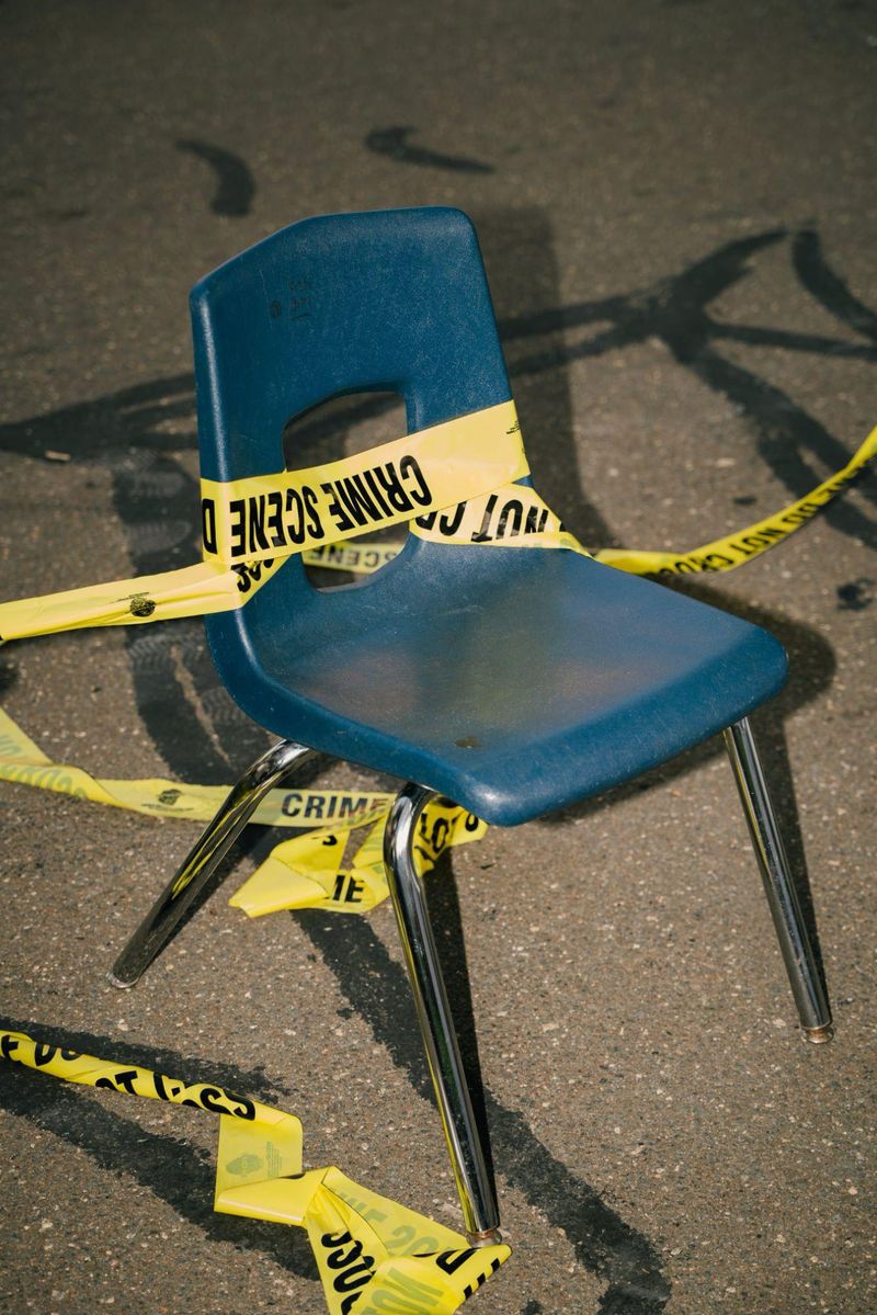 © Paola Chapdelaine - New Haven. July 27, 2024. Chair from a food stand at the White party organized at CTVIP.