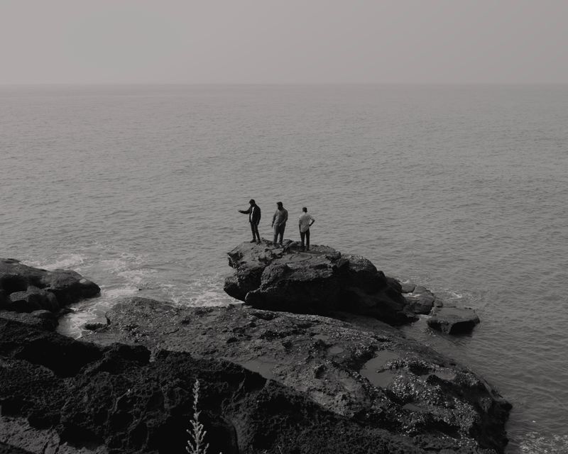 © Abhishek - Brief appearances at sea .Friends spotting dolphins offshore. Dapoli, (Kelshi) Maharashtra