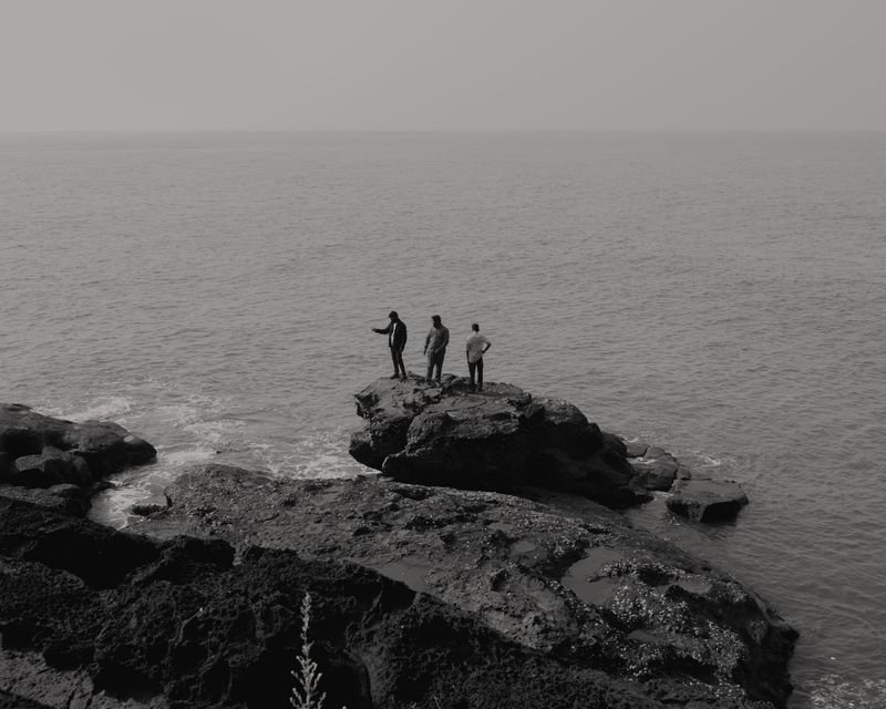 © Abhishek - Brief appearances at sea .Friends spotting dolphins offshore. Dapoli, (Kelshi) Maharashtra