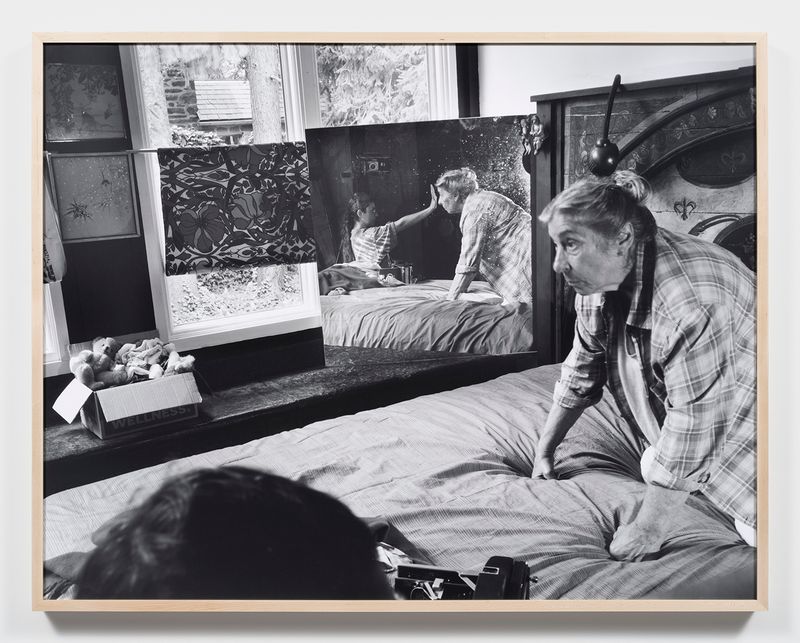 © Katherine Hubbard - one fifty one (hand to face), 2021, Silver gelatin photograph, 38h x 48.50w in, 96.52h x 123.19w cm