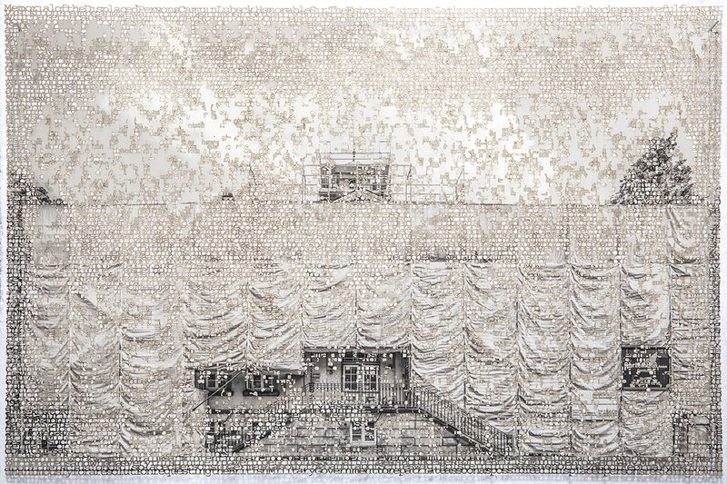 © Krista Svalbonas - Detmold, lasercut pigment print, 14x21 inches, 2021