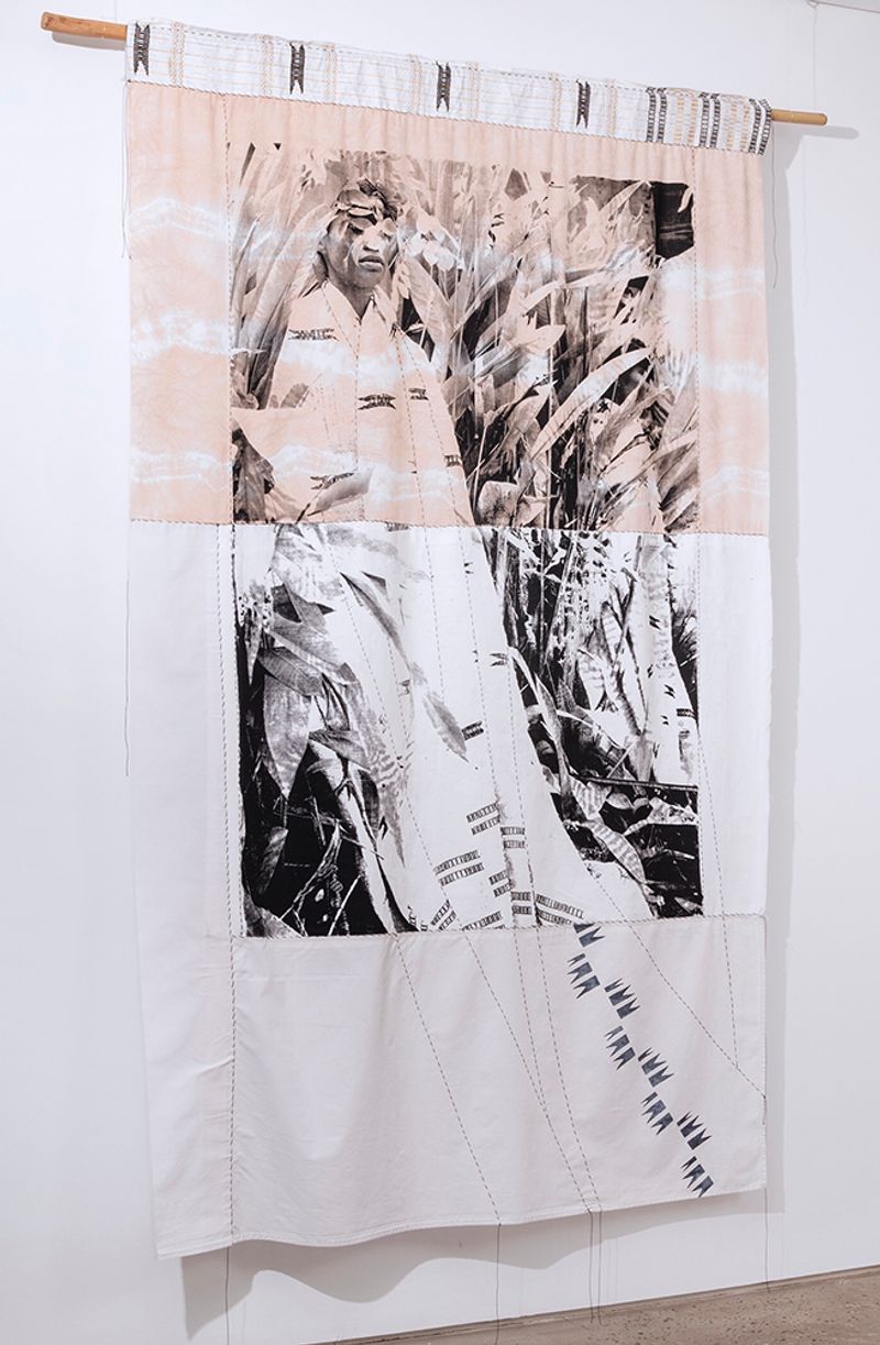 © Zohra Opoku - One Of Me II, Screenprint on textile, Thread