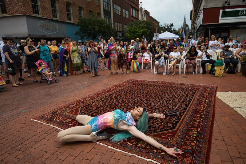 © Michael Snyder - A Ember Sparxx performs during Cumberland Pride 2018, now the largest Pride in Appalachia.