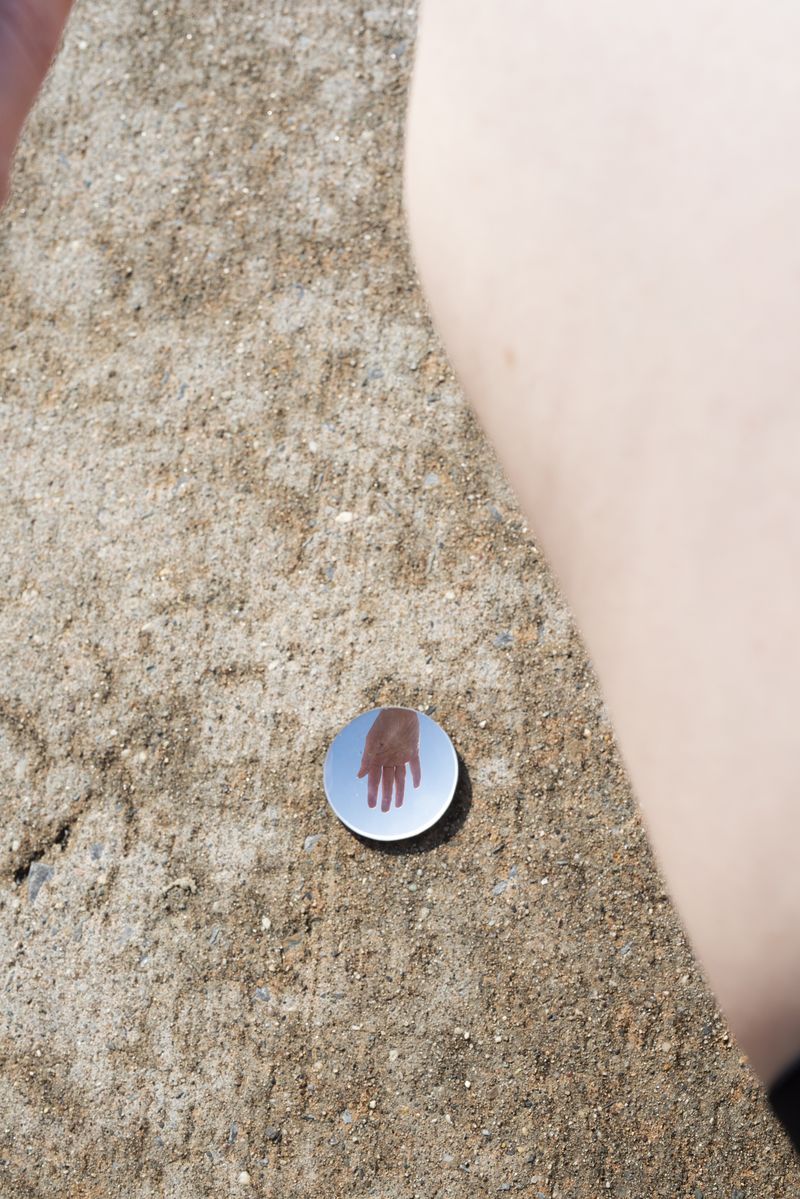 © Danielle Ezzo - Hi and Bye on the Wet Concrete (“What she’s hearing, smelling, pings in her body that tell her things.”), 2025