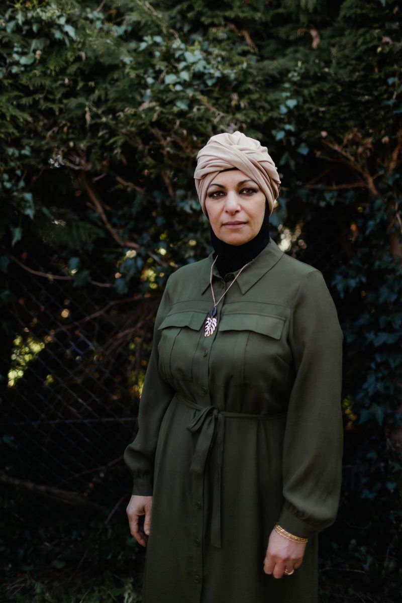 © Philippa James - My Safe Place. Lubna in her garden.