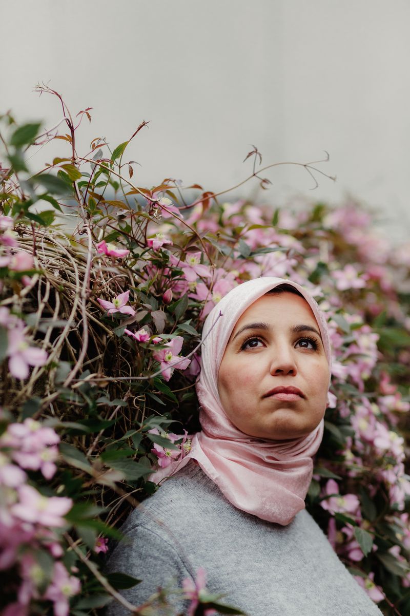 © Philippa James - Looking to the Future. Souad surrounds herself in positivity.