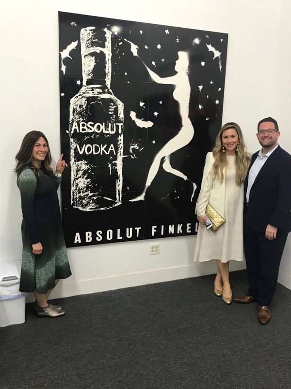 © Karen Amy Finkel Fishof - Absolut Finkel - photogram - 64"x80" - on wall to show scale