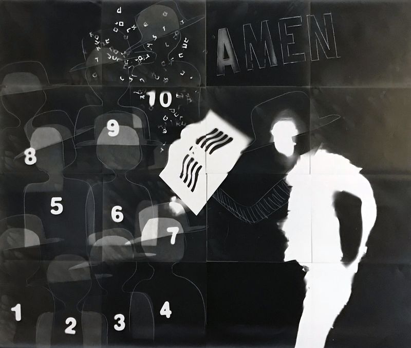 © Karen Amy Finkel Fishof - Amen - photogram with china marker - 80"x64"