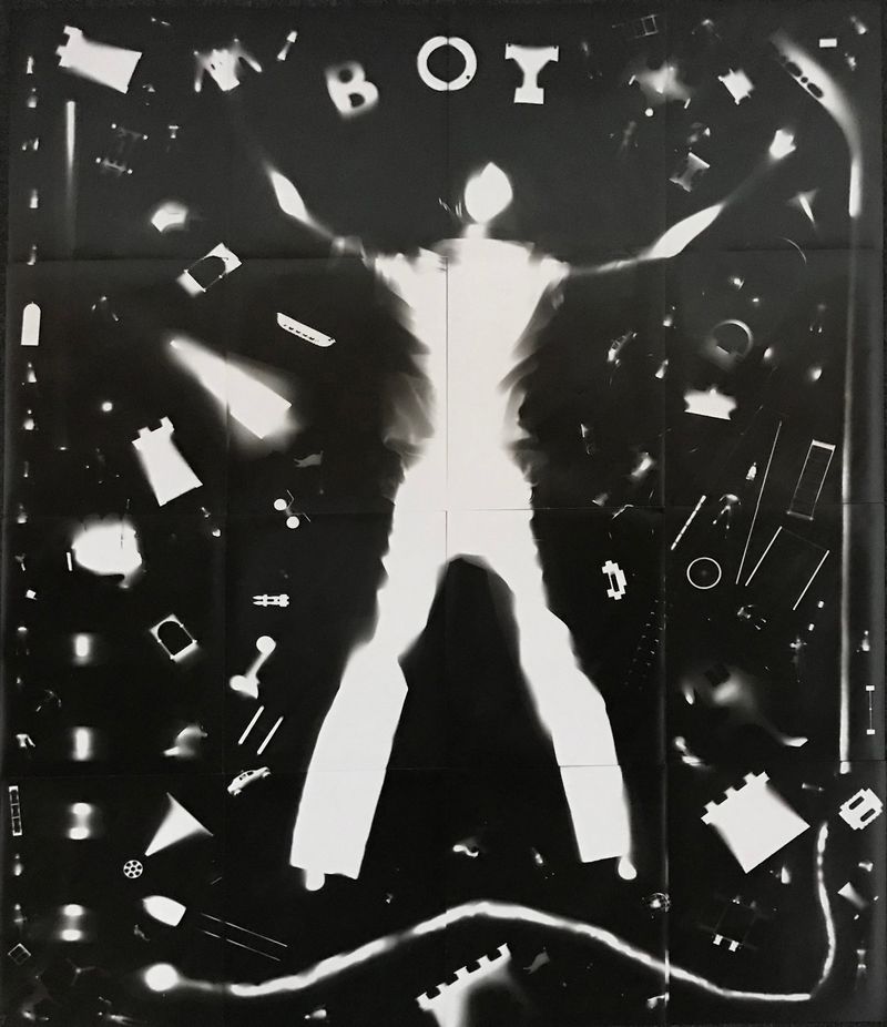 © Karen Amy Finkel Fishof - Boy - photogram 64"x80"