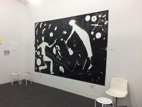 © Karen Amy Finkel Fishof - Election Day - photogram - 130"x84" - on wall to show scale
