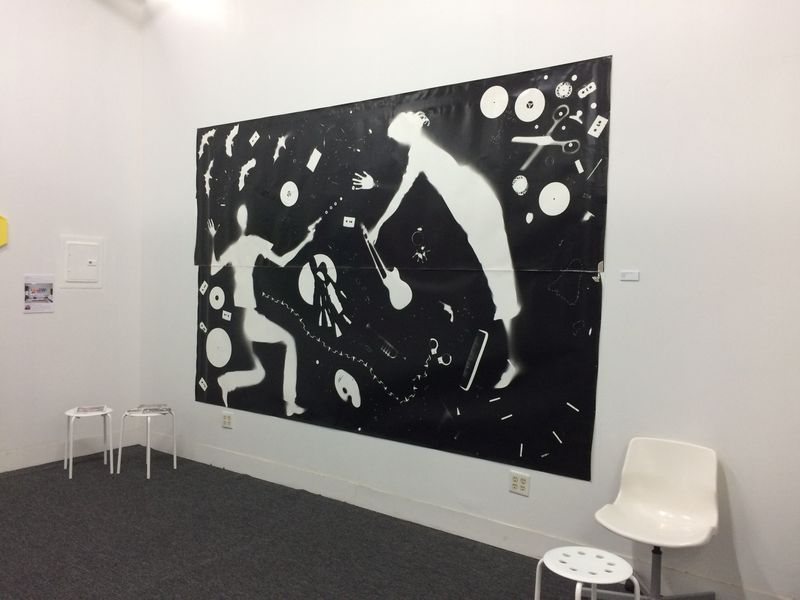 © Karen Amy Finkel Fishof - Election Day - photogram - 130"x84" - on wall to show scale