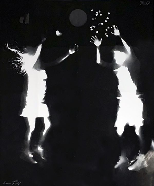 © Karen Amy Finkel Fishof - "Love Is In The Air" photogram 80"x64"