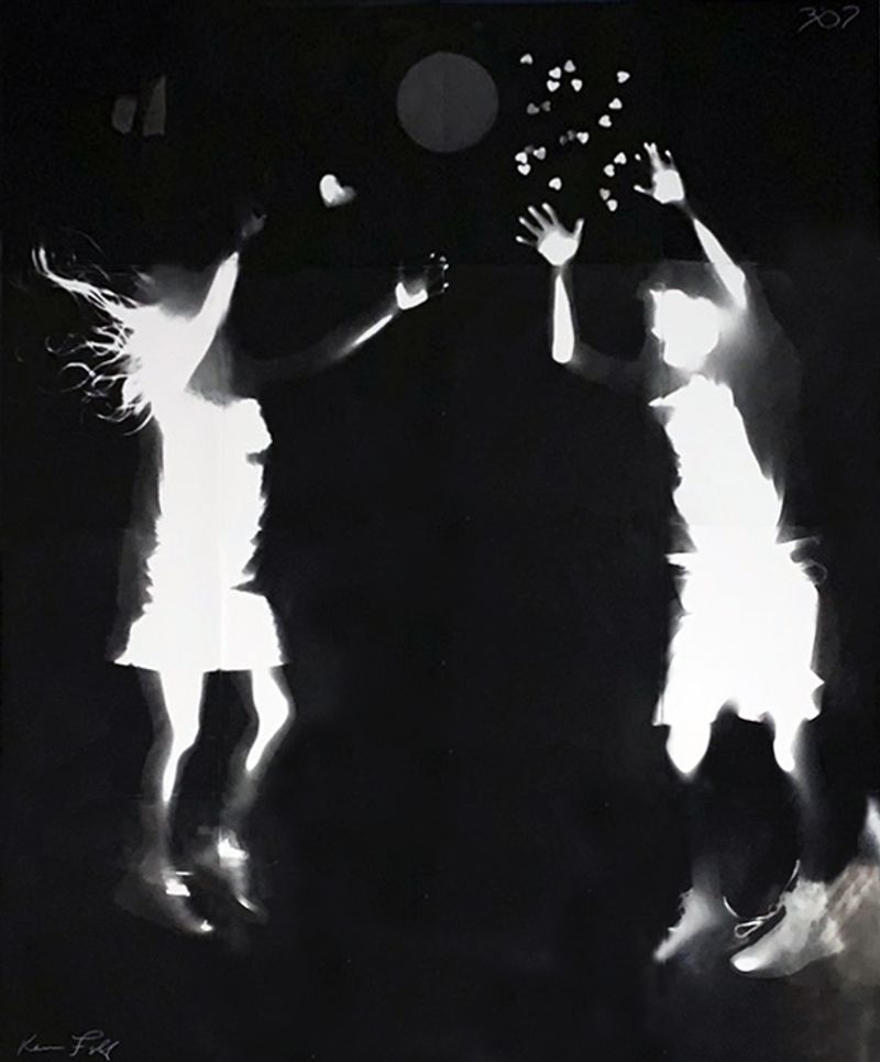 © Karen Amy Finkel Fishof - "Love Is In The Air" photogram 80"x64"