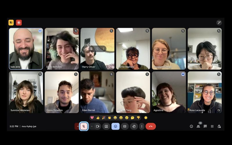 Screenshot from an Online Group Session, MEDIAE 2025/26