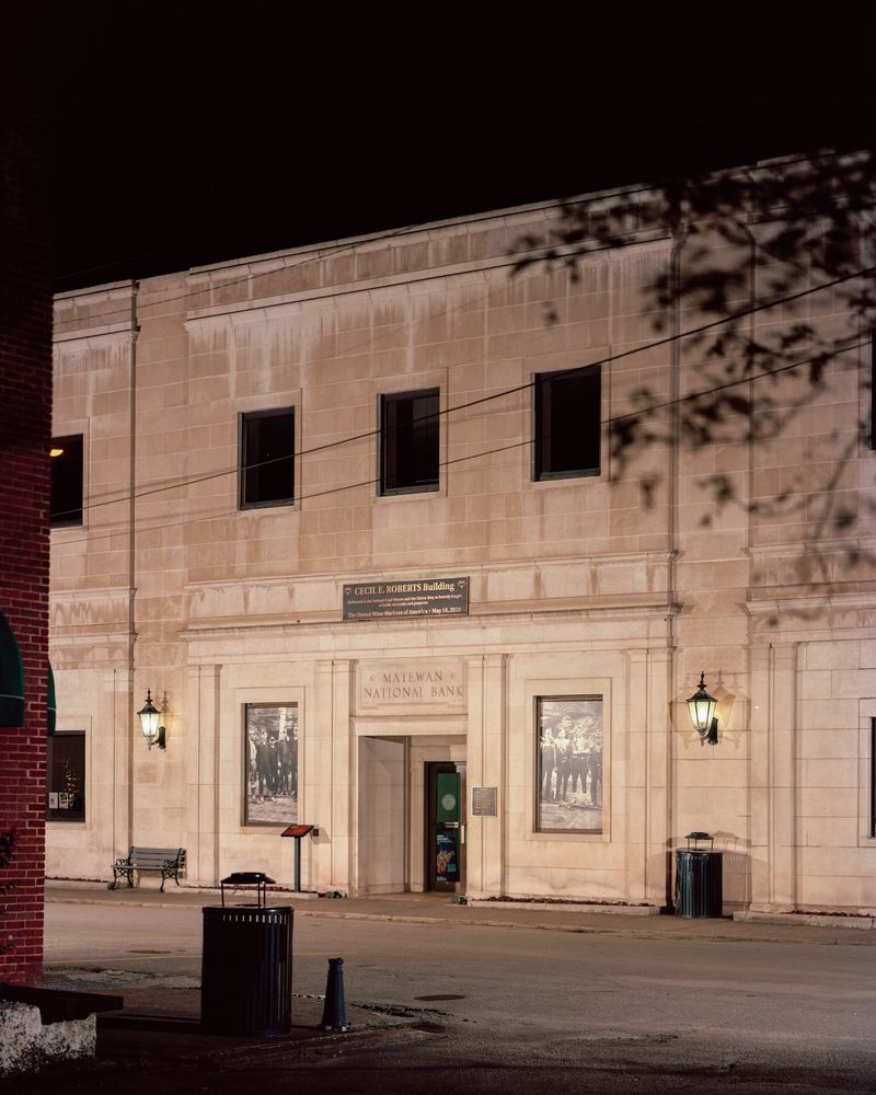 © Ian Byers-Gamber - Front Facade of the Matewan National Bank, now the West Virginia Mine Wars Museum, 2024