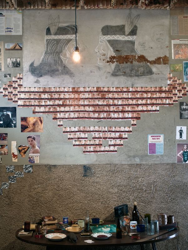 © Joel Jimenez - Reproduction of a prison cell with an original mural painted by inmates recovered from the walls of the former prison.