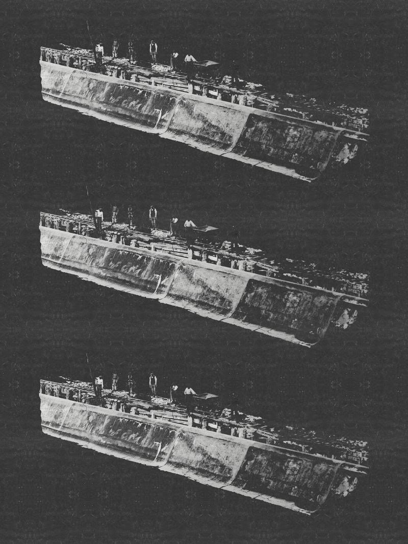 © Joel Jimenez - Textile pattern #6. Workers build a dam to harness the river's use of energy to supply textile factories.