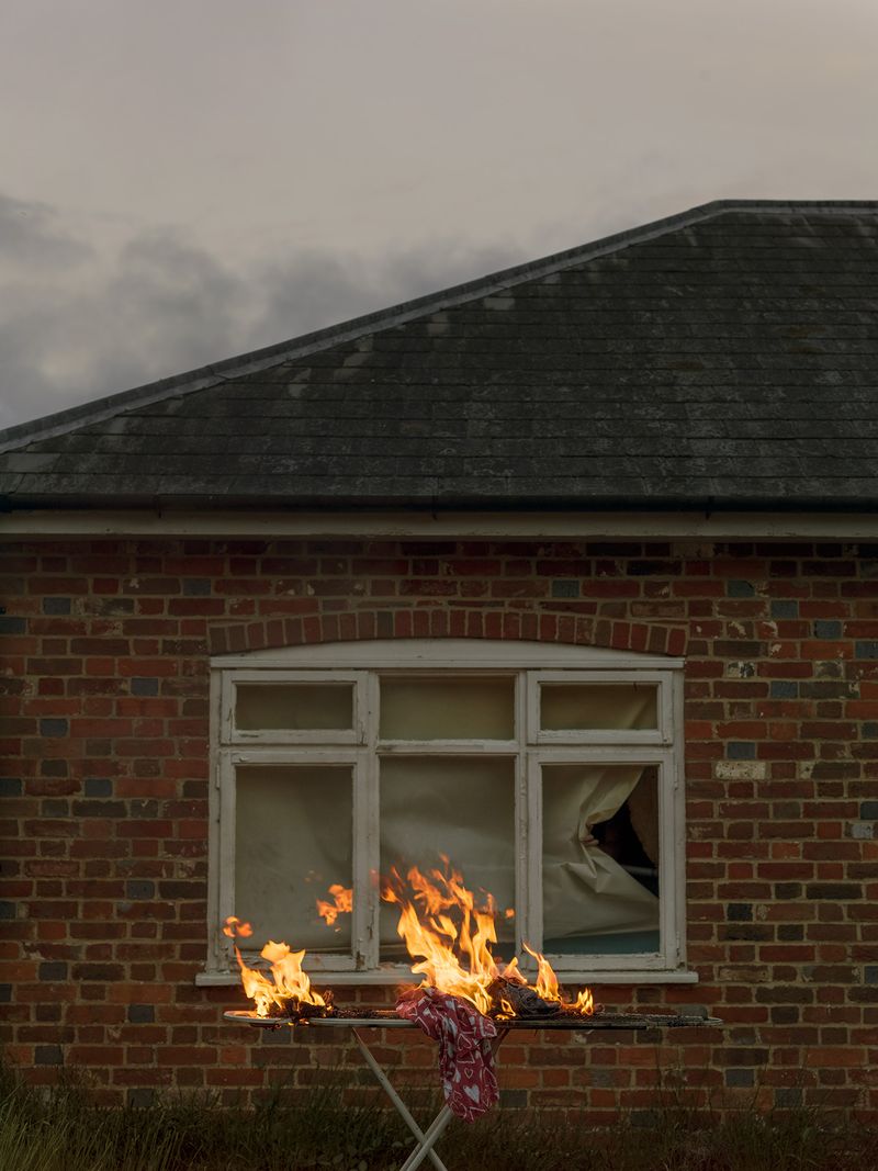 © Polly Braden - Wayne took an ironing board to the park, heaped it with rubbish and set fire to it.