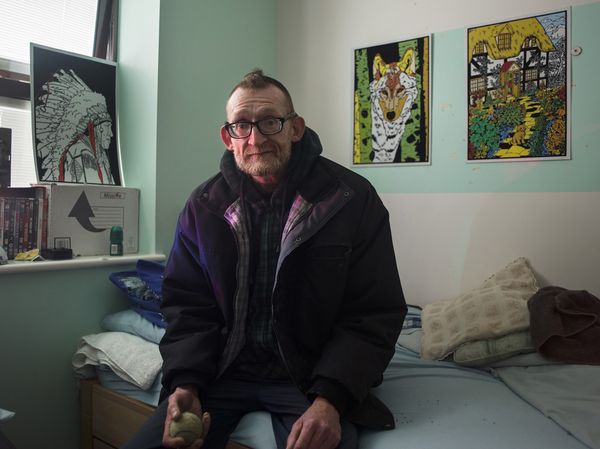 © Polly Braden - Roy in his bedroom at the secure hospital
