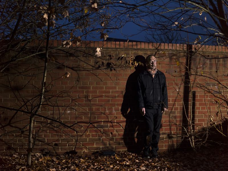 © Polly Braden - Wayne in the garden of his current flat in Bristol