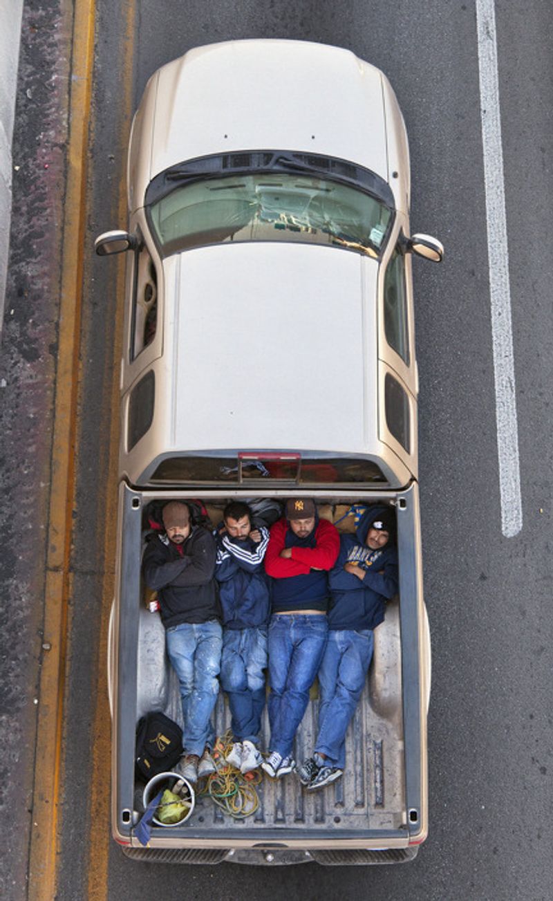 © Alejandro Cartagena - Image from the The Car Poolers photography project