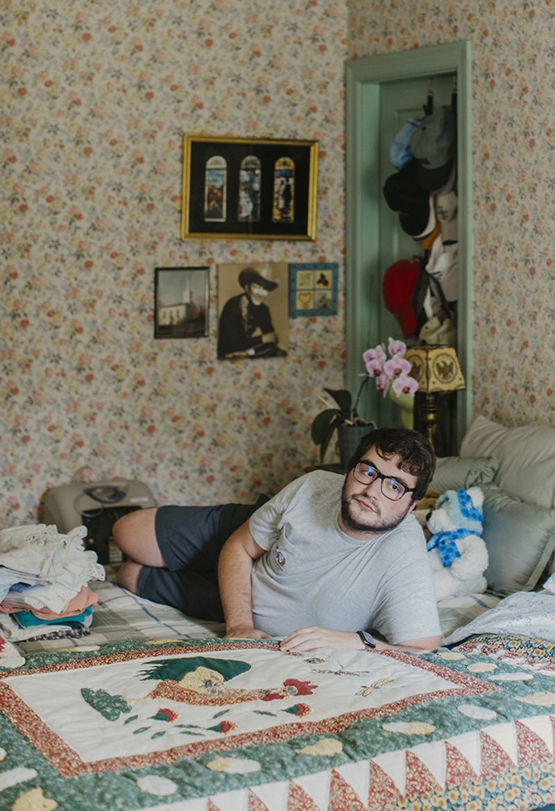© Hannah Latham - Andrew on Gram’s Bed, July 2022, 13x19”, Archival Inkjet Print.