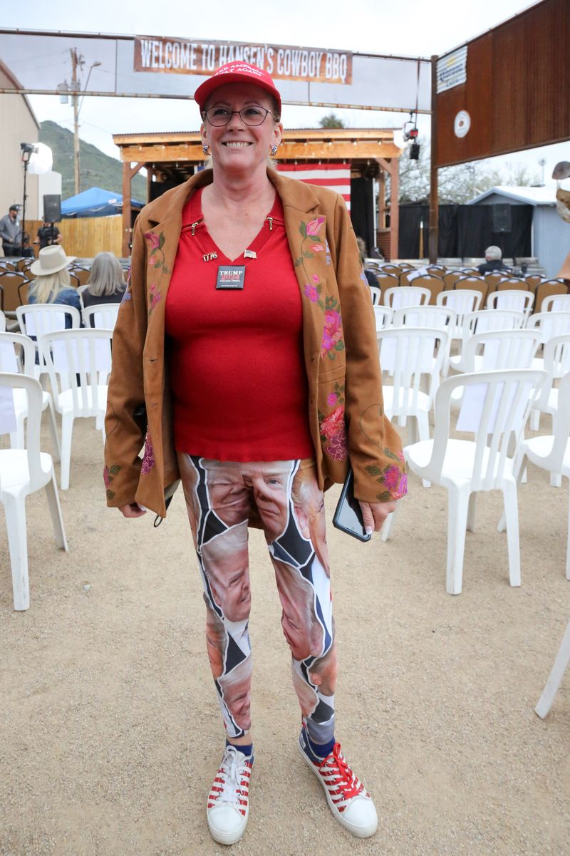 © alexandra buxbaum - A woman at Republican Senate candidate Kari Lake's  Win the West Rally at Frontier Town in Cave Creek, Arizona.