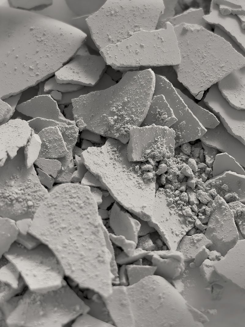 © Lorenzo Di Lernia - Cracks in the compact ultramarine powder.