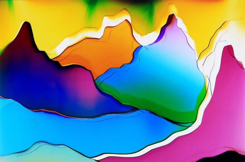 © Zsuzsa Holló - Shifting, 2022 Cameraless, luminogram on analog color photographic paperZsuzsa Holló