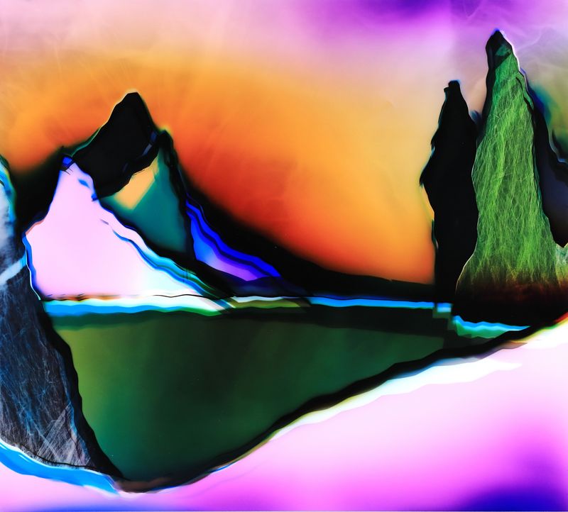 © Zsuzsa Holló - Shifting, 2023 Cameraless, luminogram on analog color photographic paperZsuzsa Holló