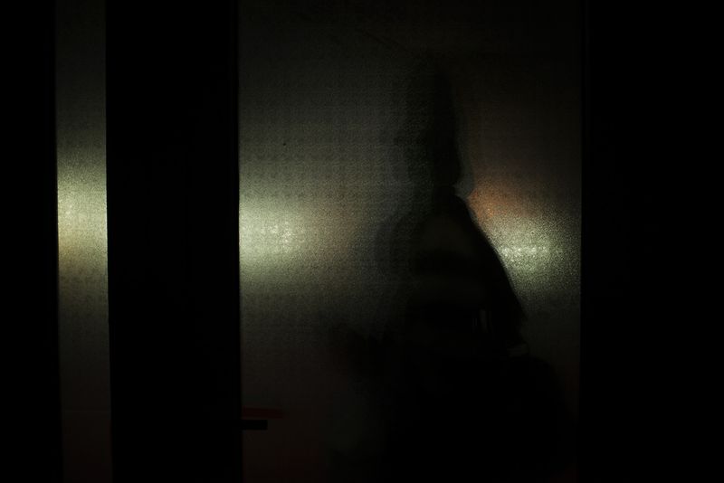 © Marjan Yazdi - Shadow of Elham behind the gym door, when leaving the gym.