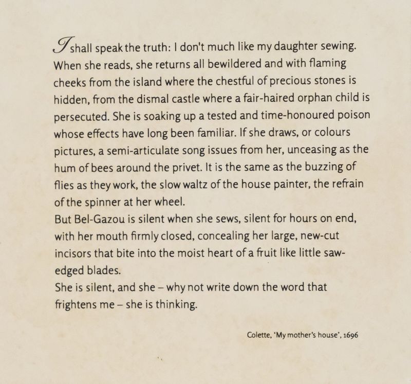 © Emilia Martin - I don't much like my daughter sewing - quote from Colette