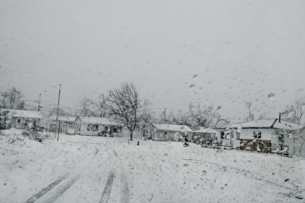 © Jordan Gale - Neighborhood view during a blizzard.