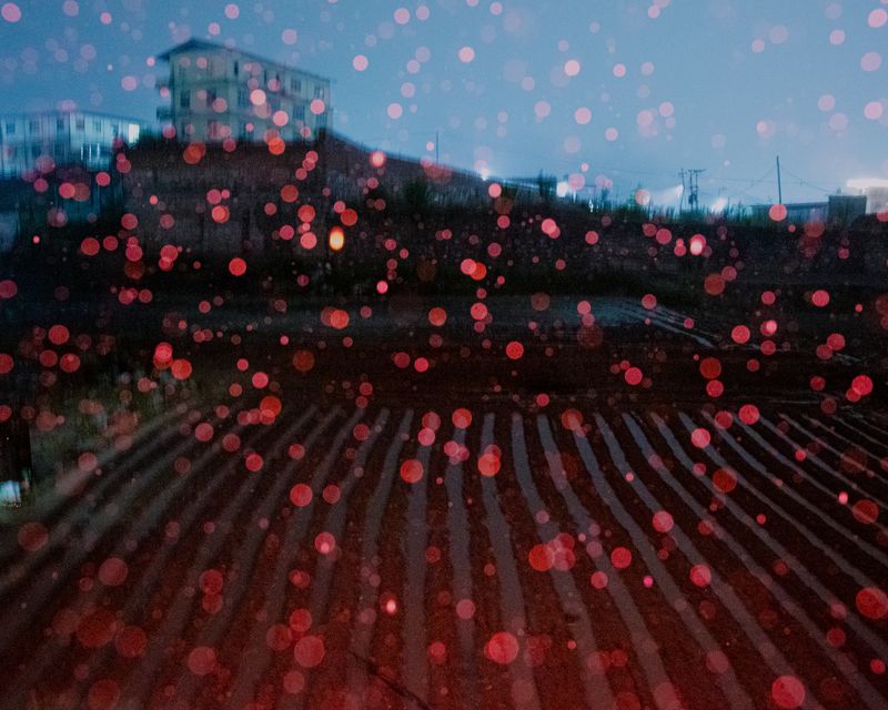 © Amit Machamasi - Light illuminates the raindrops as the first rainfall of the monsoon season begins in Sipadol, Bhaktapur