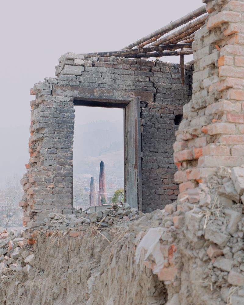 © Amit Machamasi - A view of a brick kiln from a dilapidated and abandoned farmhouse.