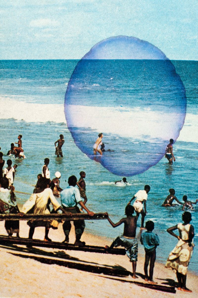 © Gloria Oyarzabal - BLUE BUBBLE/WHITE PRIVILEGE. Archive found photo