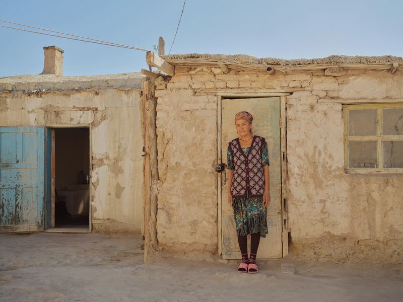 © Kristina Varaksina - Ulday-apa in Muynak, the former seaport town. Her house is one of the oldest traditional Karakalpak buildings in Muynak.