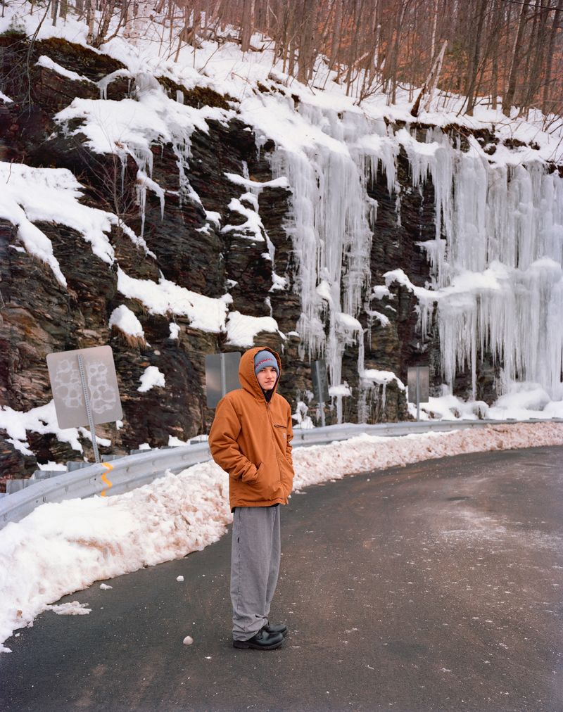 © Kevin Sweeney - Chris in Front of the Famous Hairpin Turn. North Adams, MA.
