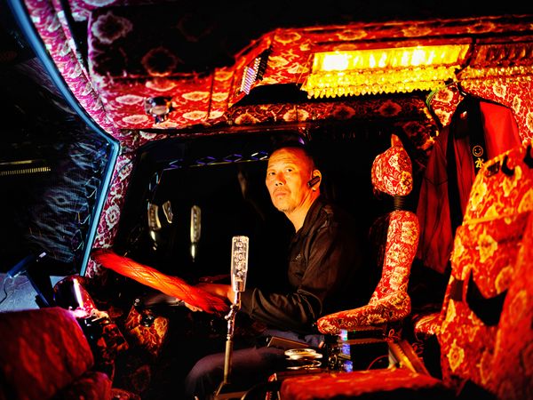 © Julie Glassberg - Ukai san, the official driver of Ryujin Maru, a very important truck for Utamarokai. Gifu prefecture.