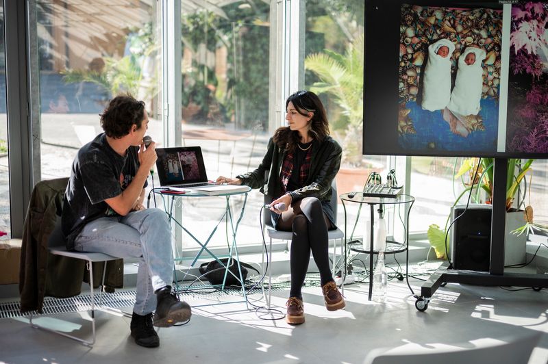 Lavinia Parlamenti and Manfredi Pantanella presenting The Lines We Draw