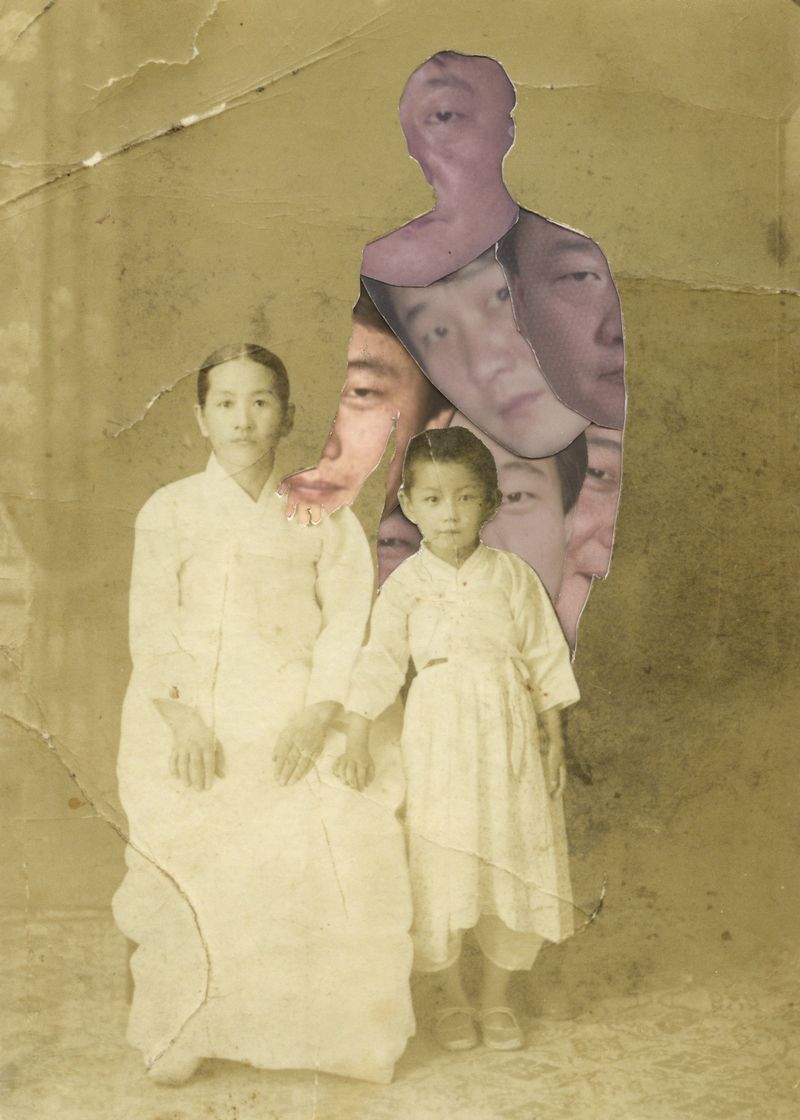 © Hankyung Ryu - Cave Study II, 2026, pigment collage, 6” x 4.2”